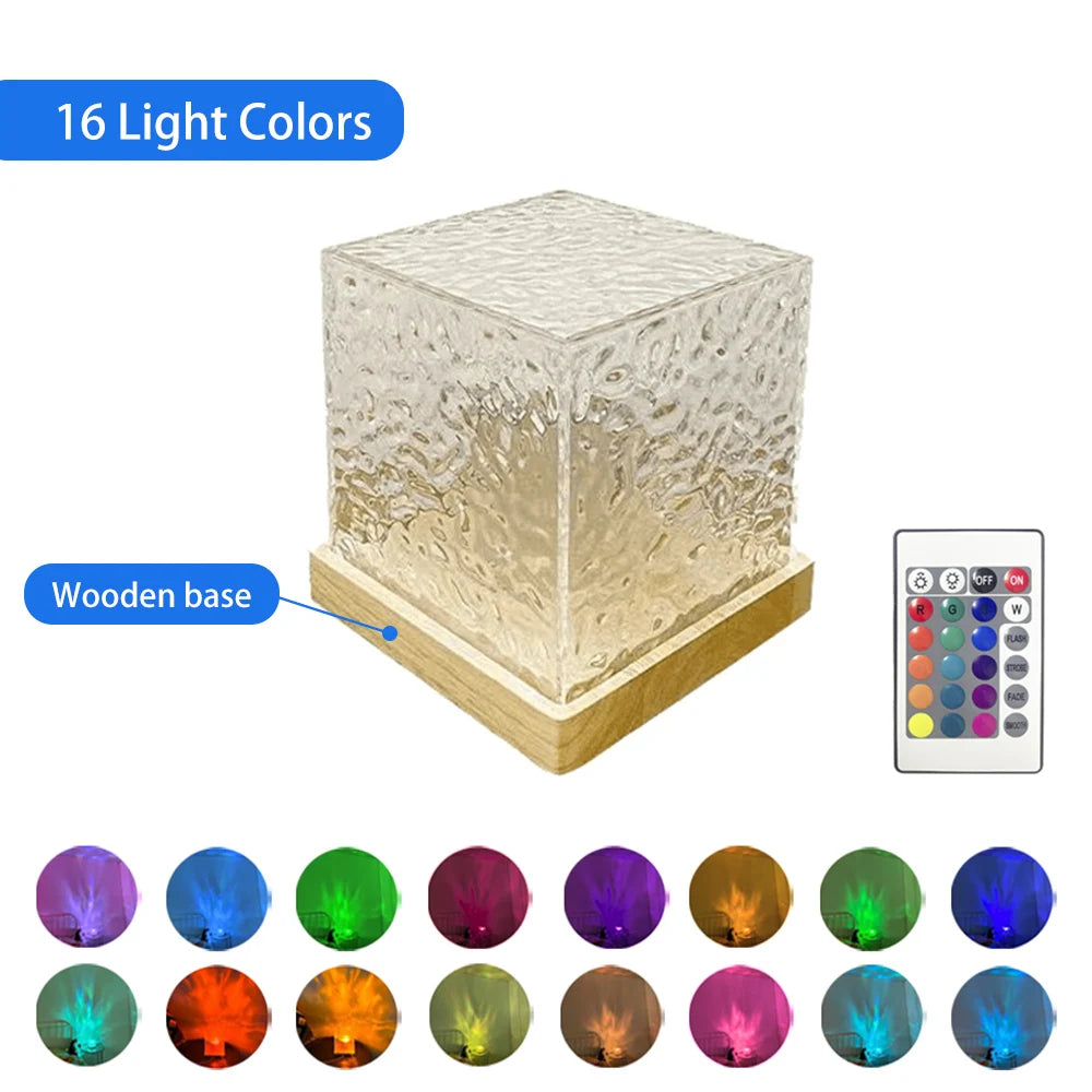 Water Ripple Cube Lamp